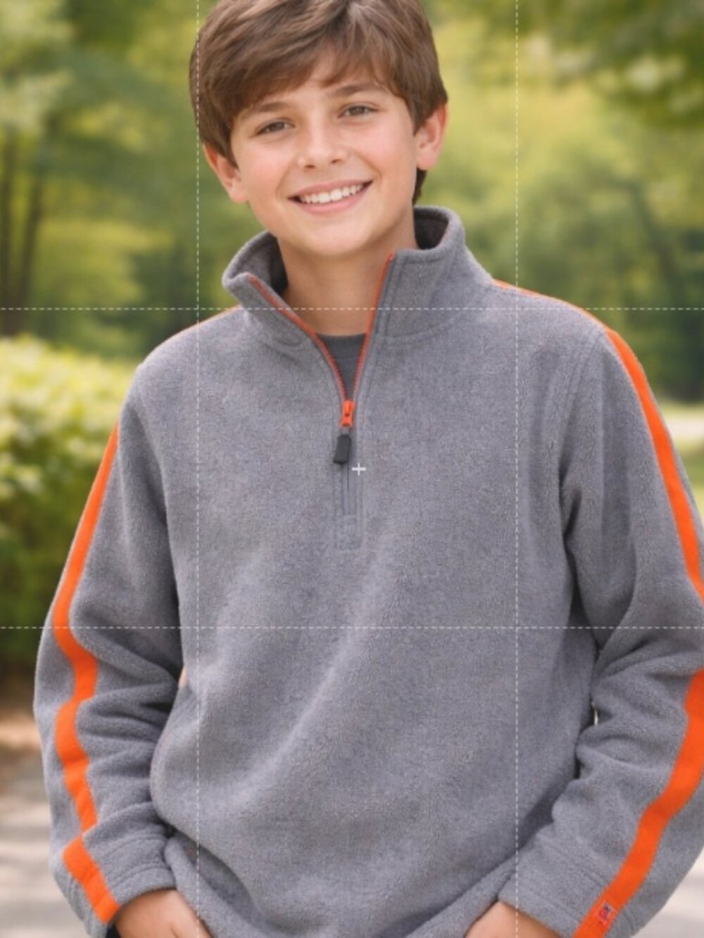 C22 Gap Kid’s Gray and Orange Fleece, XL, Pre-owned
